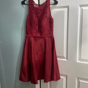 Anny Lee Homecoming deep red mini dress